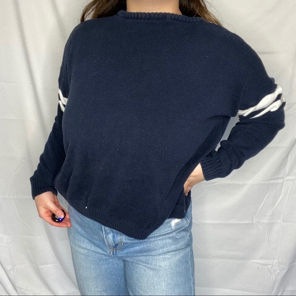 Brandy Melville Sweaters - navy brandy sweater💙🤍